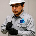 画像5: 幾何学的な建物のモダンブルーロゴ (5)