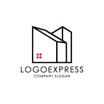 画像3: ミニマルなラインの家（建物）ロゴ (3)