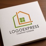 画像14: L字と窓が融合したラインアートのハウスロゴ (14)