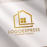 画像11: L字と窓が融合したラインアートのハウスロゴ (11)