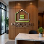 画像13: L字と窓が融合したラインアートのハウスロゴ (13)