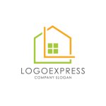 画像1: L字と窓が融合したラインアートのハウスロゴ (1)