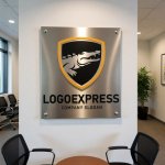 画像7: ワニとシールドの力強い防衛ロゴ (7)