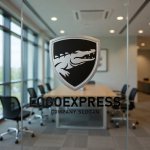 画像9: ワニとシールドの力強い防衛ロゴ (9)