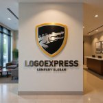 画像10: ワニとシールドの力強い防衛ロゴ (10)