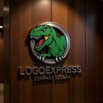 画像5: ダイナミックな恐竜ロゴ (5)