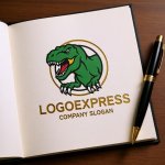 画像6: ダイナミックな恐竜ロゴ (6)