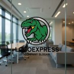 画像9: ダイナミックな恐竜ロゴ (9)