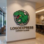 画像10: ダイナミックな恐竜ロゴ (10)