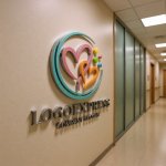 画像15: 連結するハートとカラフルドットの優しいロゴ (15)