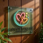 画像11: 連結するハートとカラフルドットの優しいロゴ (11)