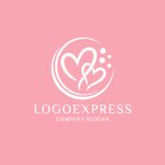 画像4: 連結するハートとカラフルドットの優しいロゴ (4)