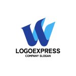 画像1: 流れるようなW字のダイナミックロゴ (1)