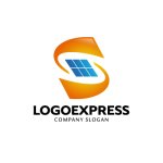 画像1: S字ソーラーパネルロゴ (1)