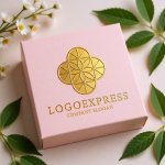 画像10: 幾何学的な花の優美ロゴ (10)