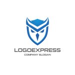 画像3: フクロウとシールドの知恵と保護ロゴ (3)