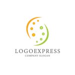 画像1: ドットが循環するS字のオーガニックロゴ (1)