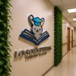 画像15: 知育うさぎの学びと成長ロゴ (15)