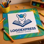 画像8: 知育うさぎの学びと成長ロゴ (8)