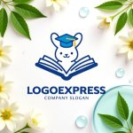 画像9: 知育うさぎの学びと成長ロゴ (9)