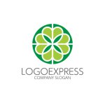 画像1: 幾何学的な花のハーモニーロゴ (1)