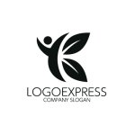 画像3: YK人型と葉の成長ロゴ (3)