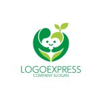 画像1: 笑顔の芽生えと見守る心ロゴ (1)