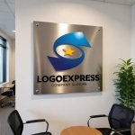 画像7: S字曲線と星の輝く成功ロゴ (7)