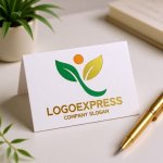 画像16: Y字と新芽の成長ロゴ (16)