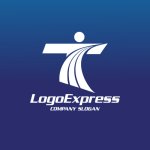 画像4: T字と軌道、人型のダイナミックロゴ (4)