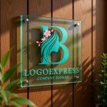 画像11: Bと桜と女性のシルエットロゴ (11)