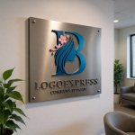 画像13: Bと桜と女性のシルエットロゴ (13)