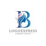 画像1: Bと桜と女性のシルエットロゴ (1)