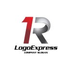 画像1: 1とRのメタリックスピードロゴ (1)