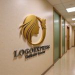 画像15: Oと女性の横顔、蝶の優雅なロゴ (15)