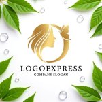 画像9: Oと女性の横顔、蝶の優雅なロゴ (9)