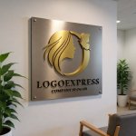 画像13: Oと女性の横顔、蝶の優雅なロゴ (13)