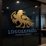 画像15: 力強く羽ばたく八咫烏のロゴ (15)