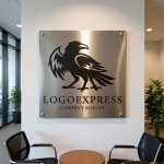 画像7: 力強く羽ばたく八咫烏のロゴ (7)