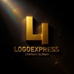 画像12: 4の立体感ある力強いロゴ (12)