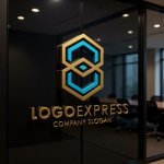 画像15: 六角形が連結する8のテクノロジーロゴ (15)