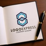 画像6: 六角形が連結する8のテクノロジーロゴ (6)