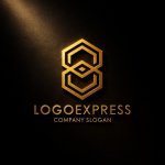 画像12: 六角形が連結する8のテクノロジーロゴ (12)