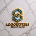 画像13: 六角形が連結する8のテクノロジーロゴ (13)