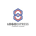 画像3: 六角形が連結する8のテクノロジーロゴ (3)