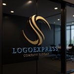 画像15: S字の流線形メタリックロゴ (15)