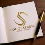 画像6: S字の流線形メタリックロゴ (6)