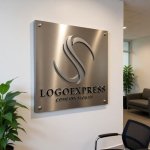 画像7: S字の流線形メタリックロゴ (7)