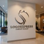 画像10: S字の流線形メタリックロゴ (10)