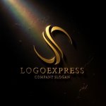 画像12: S字の流線形メタリックロゴ (12)